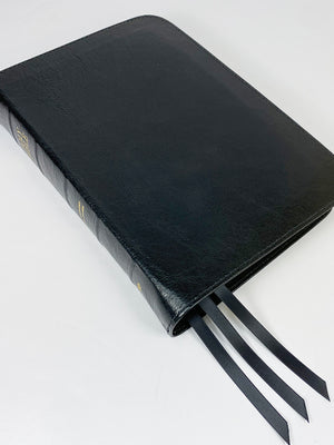 Midsize Wide Margin Text Bible - Platinum Series,  Full Yapp Black Licorice