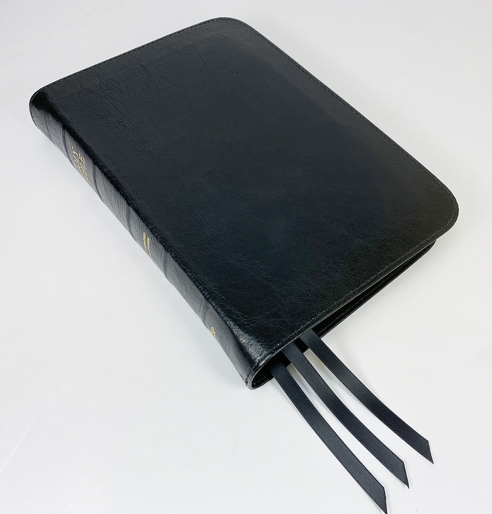 Midsize Wide Margin Text Bible - Platinum Series,  Full Yapp Black Licorice