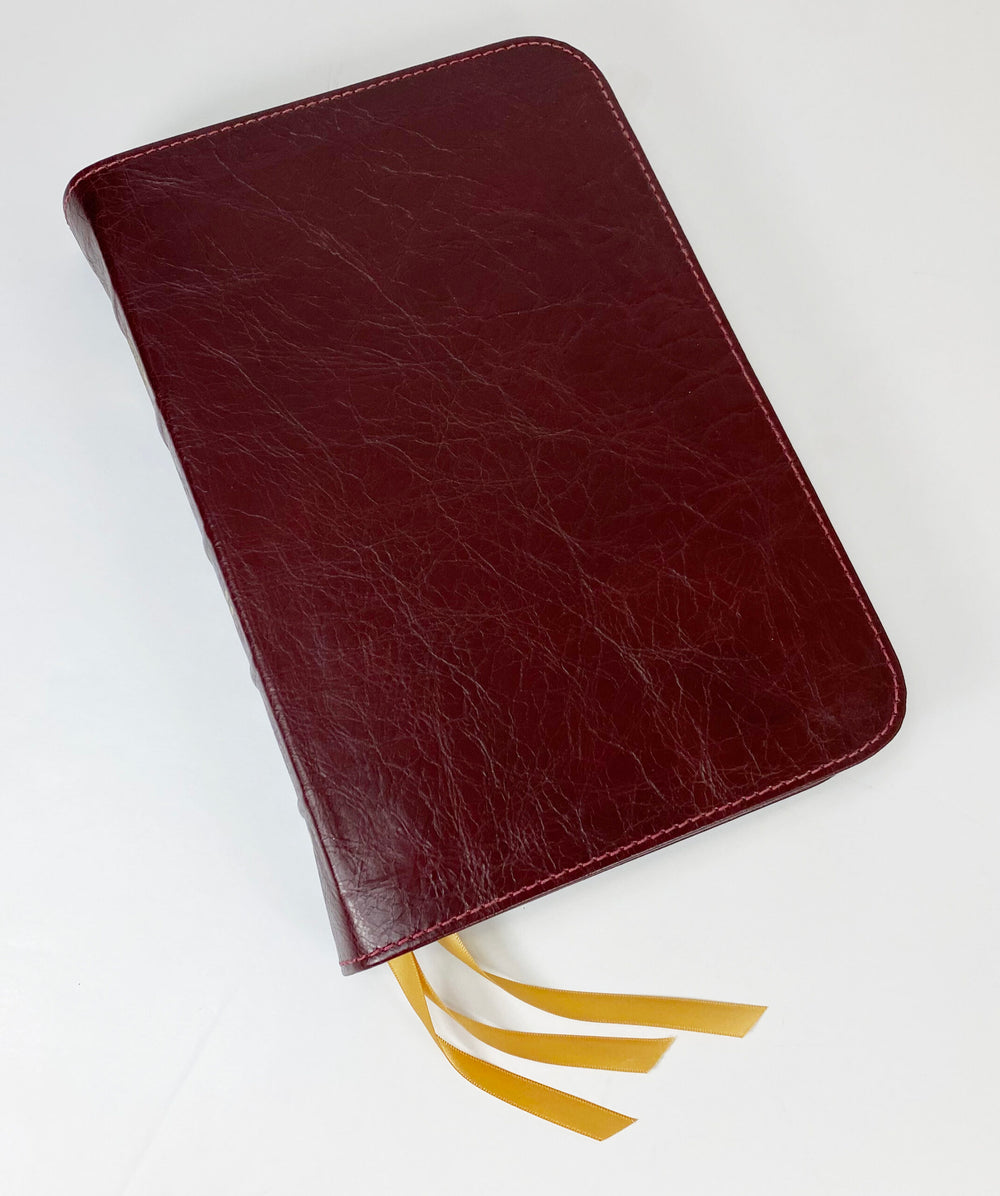 Artisan Sale! - Midsize Large Print Text Bible - Platinum Series, Full Yapp Cranberry