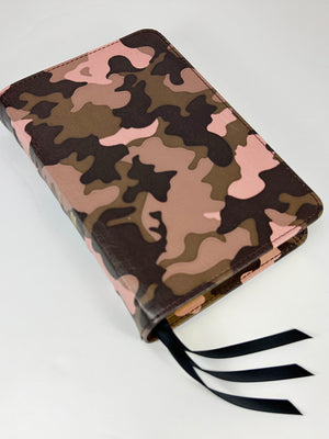Handsize Text Bible - Full-Grain Cowhide Series, Pink Camo