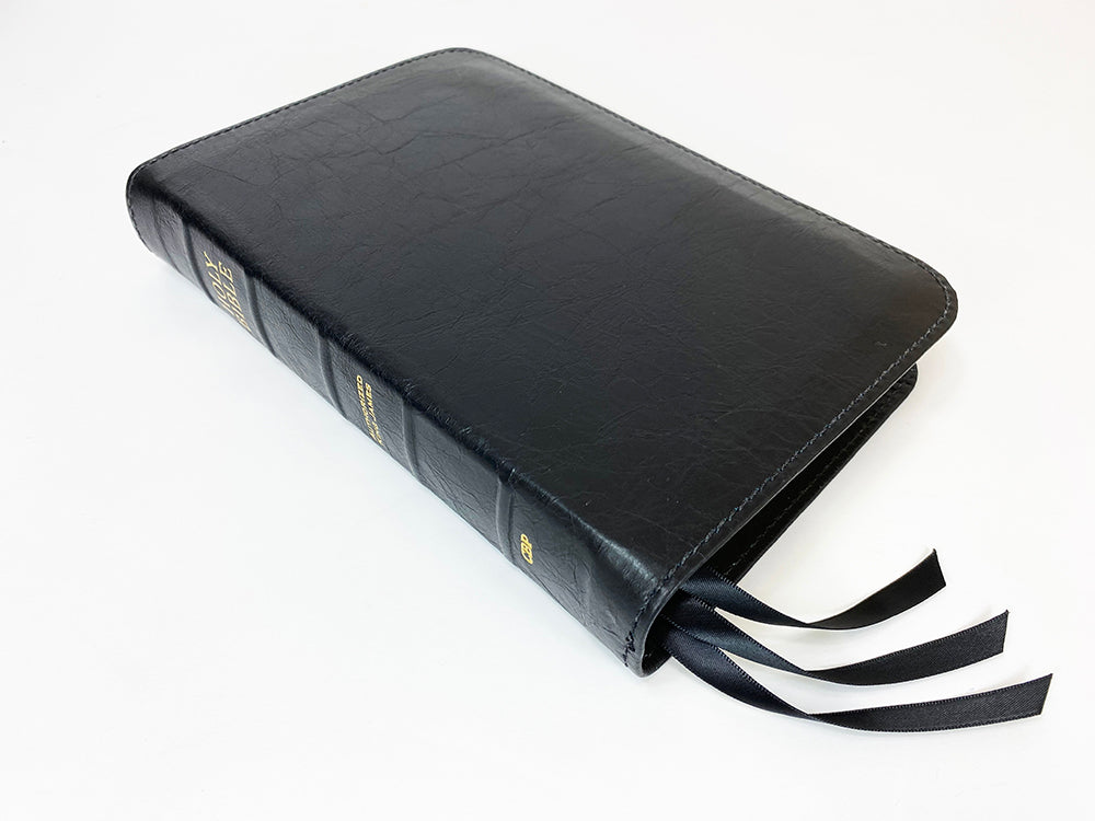 Handsize Classic Study Bible - Platinum Series, Full Yapp Black Licorice