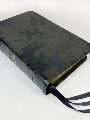 Handsize Text Bible - Full-Grain Cowhide Series, Green Camo