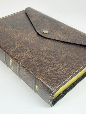 Handsize Wide Margin Cameo with Snap Cover - Full-Grain Cowhide Series, Brown