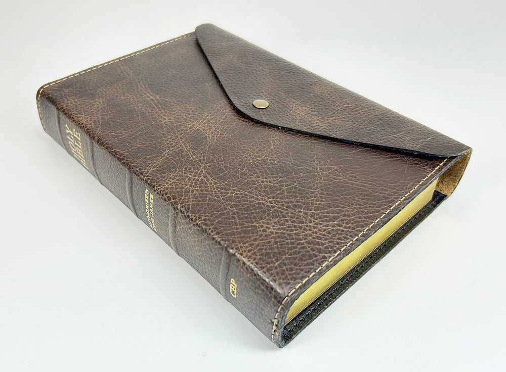 Handsize Wide Margin Cameo with Snap Cover - Full-Grain Cowhide Series, Brown