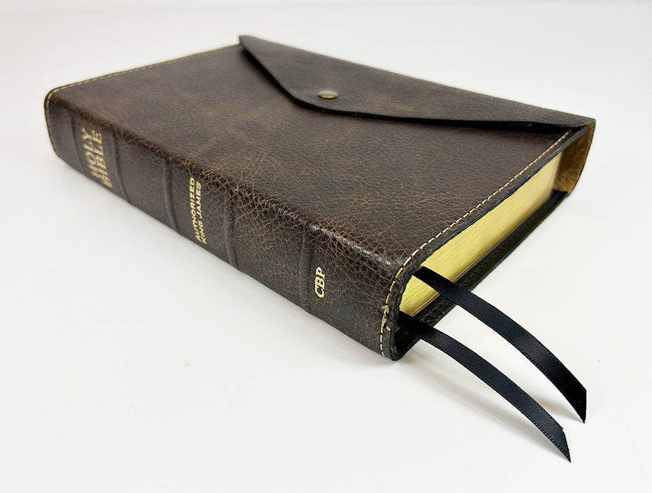 Handsize Wide Margin Cameo with Snap Cover - Full-Grain Cowhide Series, Brown