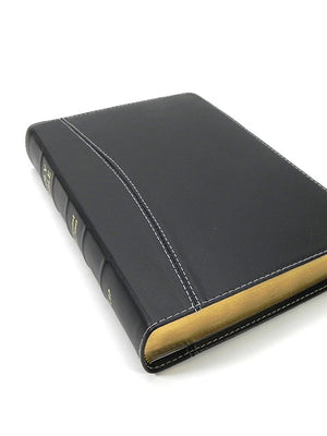 Midsize Turquoise Reference Bible - Corporate Series, Black with White Threads