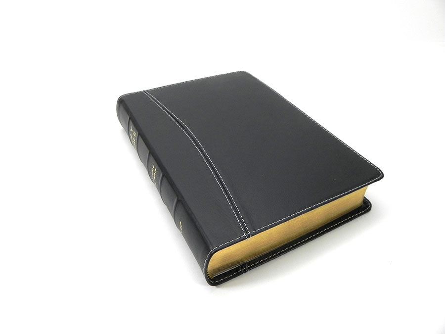 Midsize Turquoise Reference Bible - Corporate Series, Black with White Threads