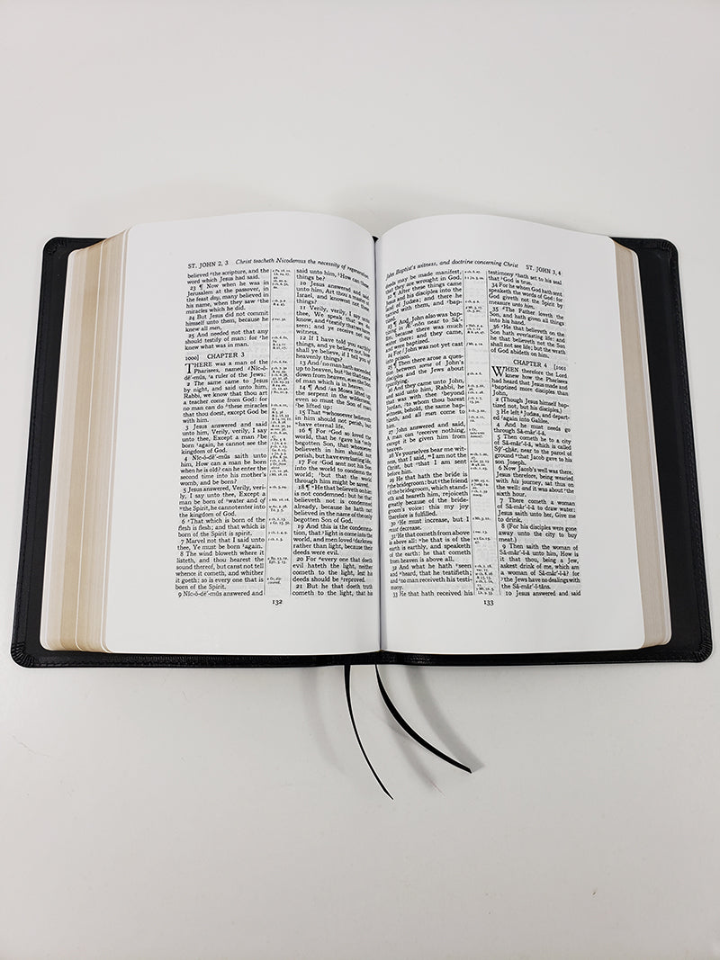 Biblia de Referencia Mediana de Letra Negra Turquesa - Serie Corporativa, Negra