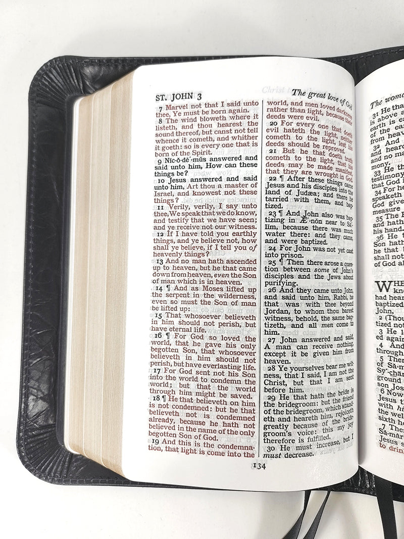 Handsize Text Bible - Platinum Series, Full Yapp Black Licorice