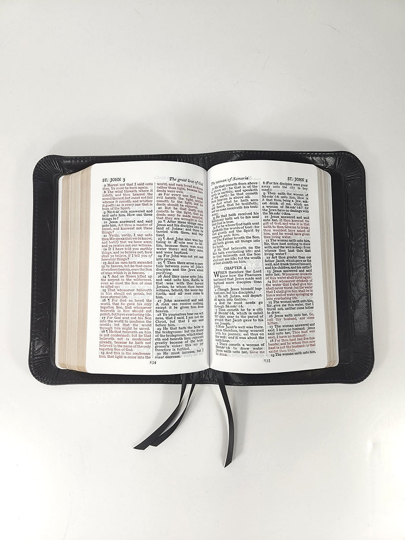 Handsize Text Bible - Platinum Series, Full Yapp Black Licorice