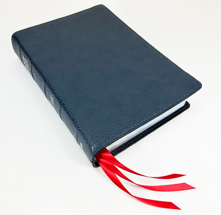 Artisan Sale! - Midsize Notetakers Bible - Full-Grain Cowhide Series, Blue