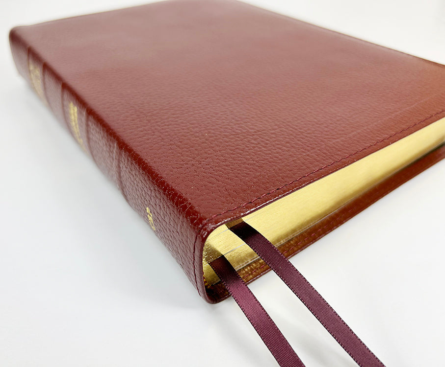 Biblia de estudio clásica de tamaño mediano con márgenes anchos - Serie Corporativa, Burdeos