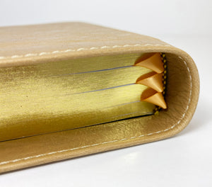 Biblia de texto tamaño bolsillo - Serie Platino, Yapp completo color crema vainilla