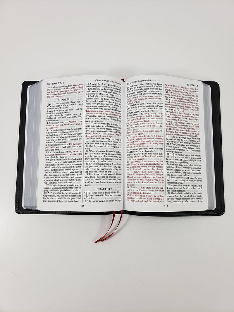 Biblia de texto de imprenta grande mediana - Serie Redentor, Negra