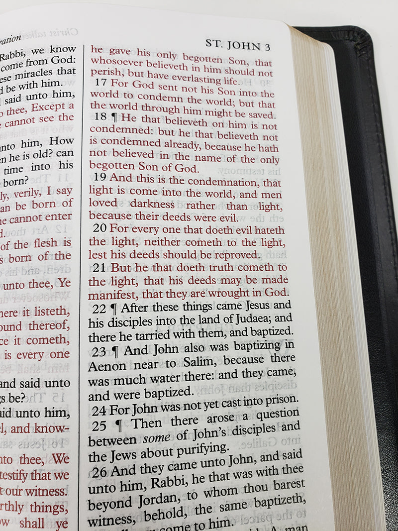 Biblia de texto de imprenta grande mediana - Serie corporativa, color borgoña