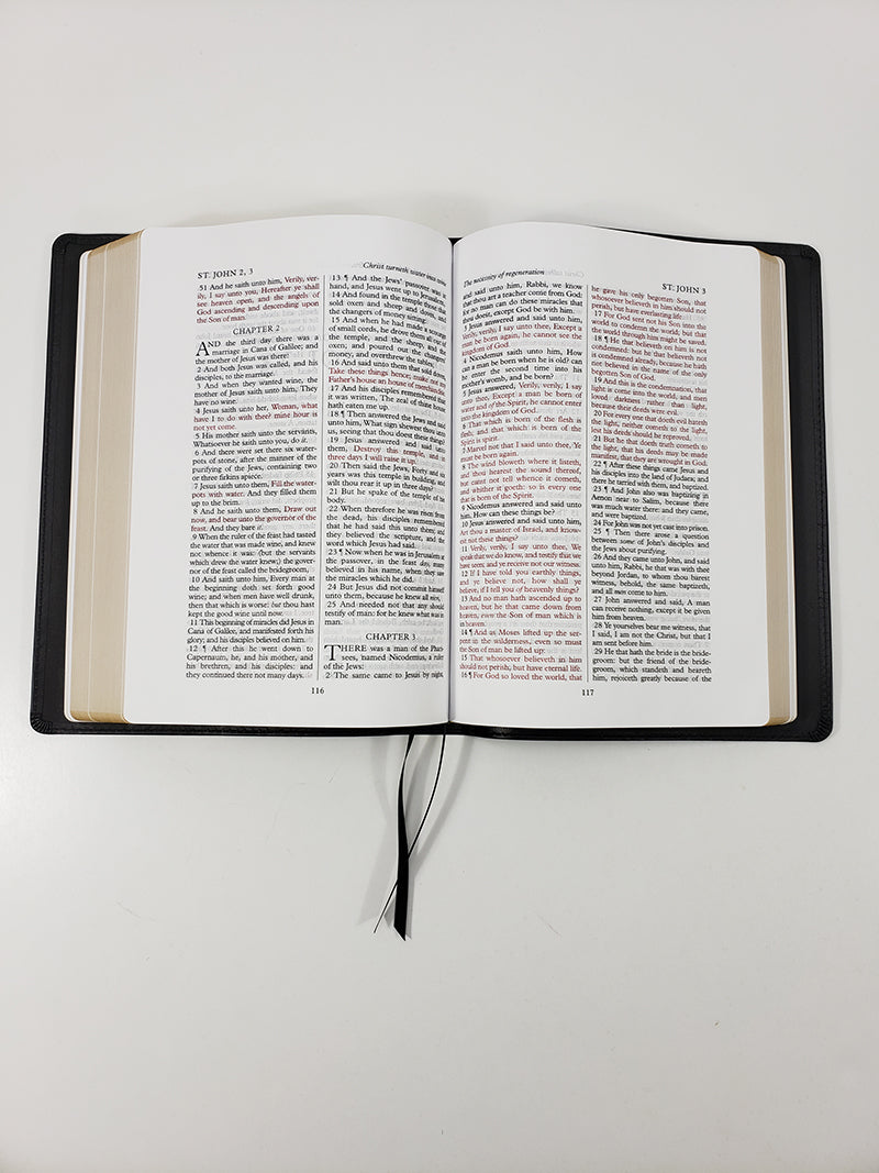 Biblia de texto de letra grande y margen ancho - Serie Corporativa, Negra