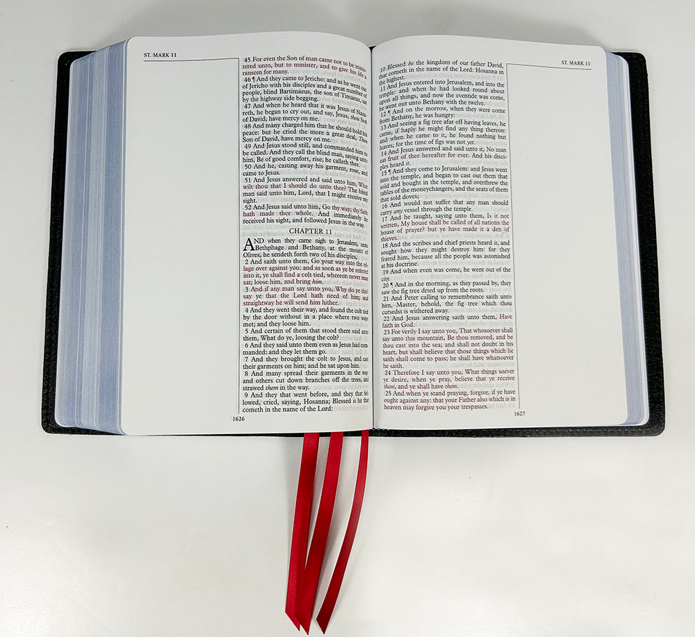 Artisan Sale! - Midsize Notetakers Bible - Full-Grain Cowhide Series, Blue