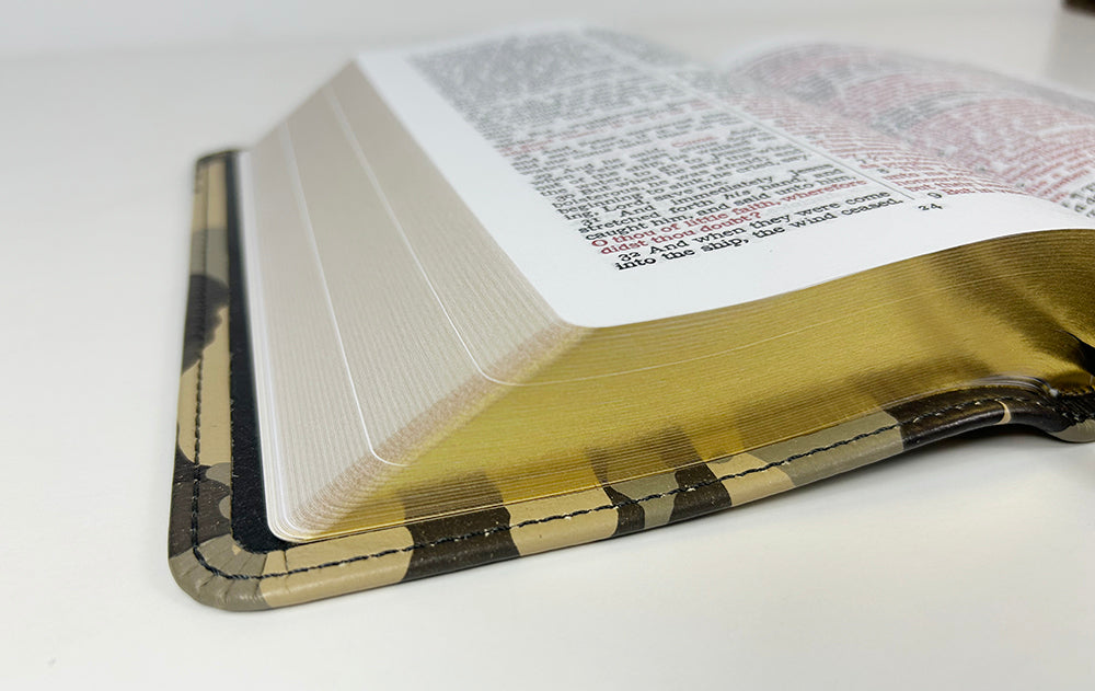 Handsize Text Bible - Full-Grain Cowhide Series, Beige Camo