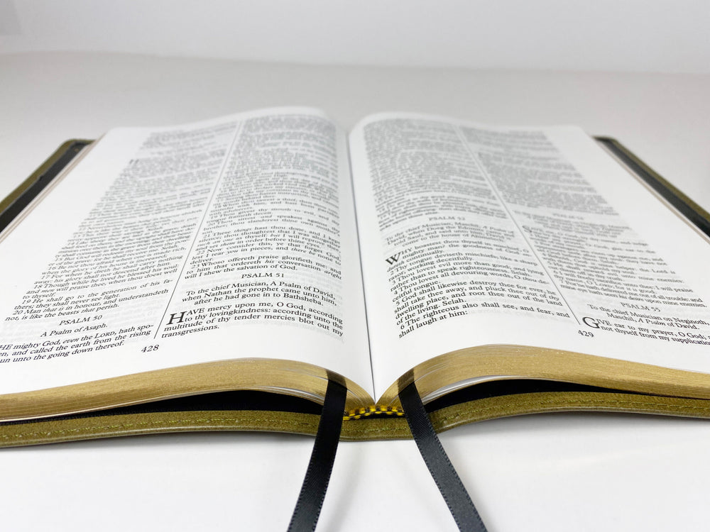 Thinline Text Bible - Corporate Series, Olive