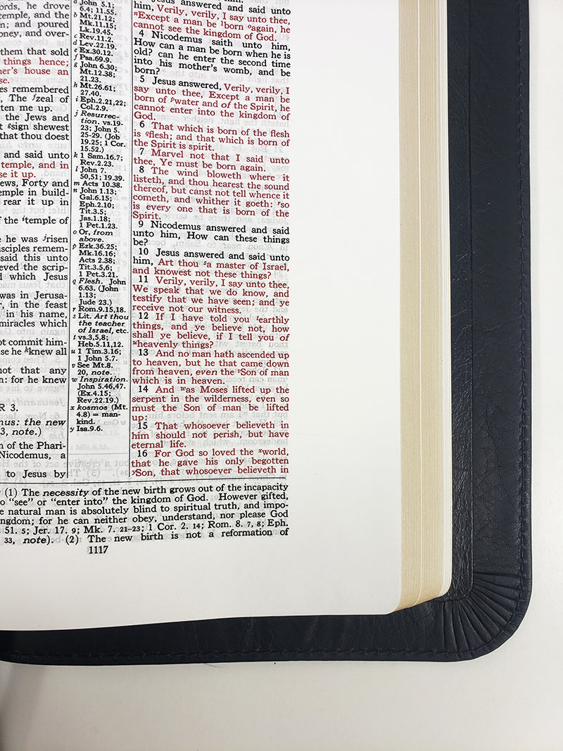 Midsize Wide Margin Classic Study Bible - Platinum Series, Full Yapp Black Licorice