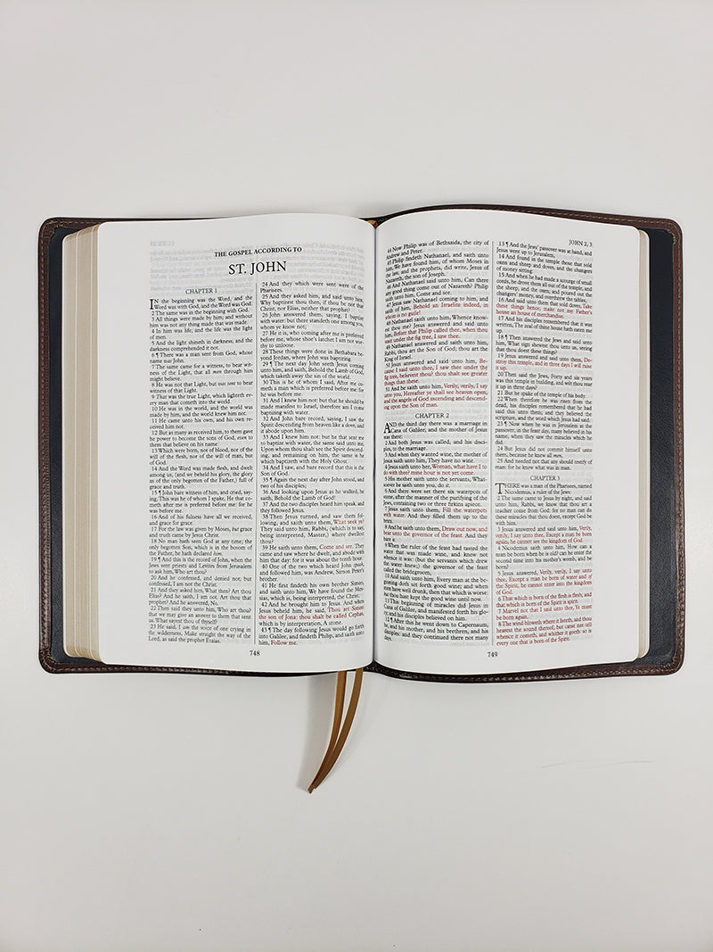 Biblia de texto Thinline - Serie Corporativa, Marrón