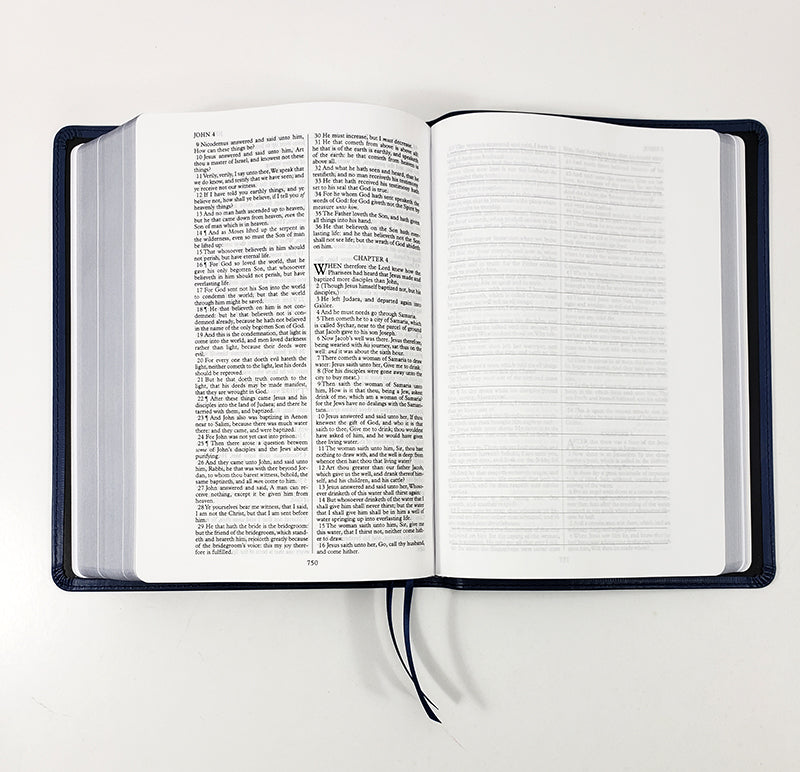 Artisan Sale! - Midsize Interleaved Bible - Corporate Series, Blue
