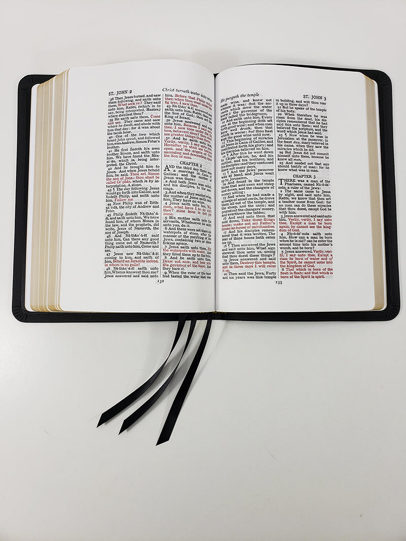 Midsize Wide Margin Text Bible - Platinum Series, Black Licorice