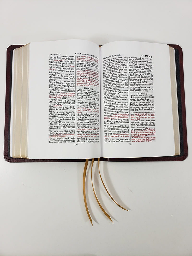 ¡Venta artesanal! - Biblia de texto de margen ancho de tamaño mediano - Serie corporativa, Rojo