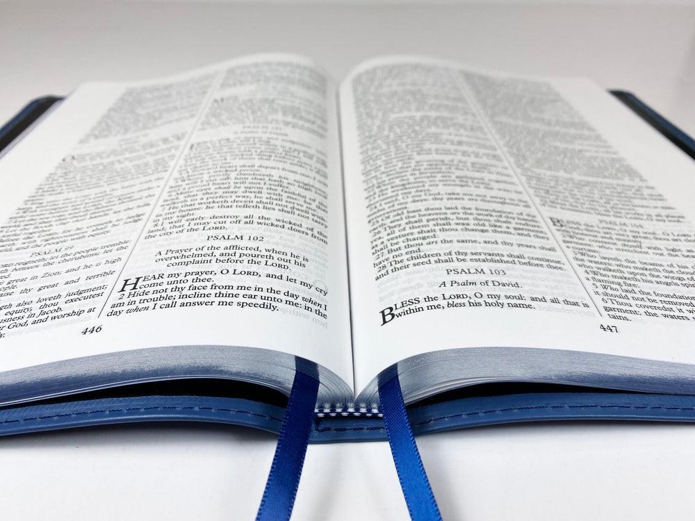 Thinline Text Bible - Corporate Series, Blue