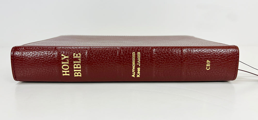 Biblia de estudio clásica de tamaño mediano con márgenes anchos - Serie Corporativa, Burdeos