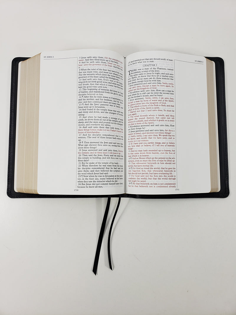 Biblia de tamaño mediano con espacio para notas - Serie corporativa, negra