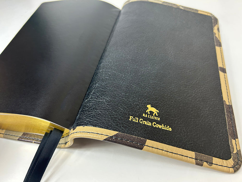 Handsize Text Bible - Full-Grain Cowhide Series, Beige Camo
