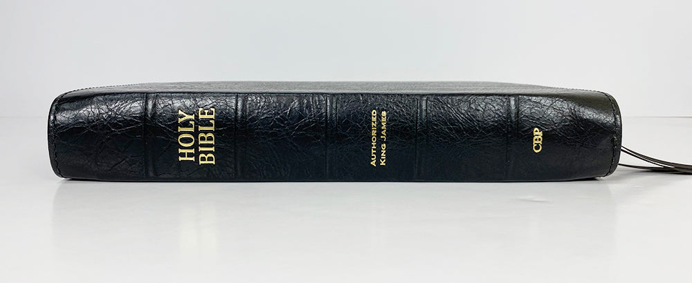 Midsize Wide Margin Text Bible - Platinum Series,  Full Yapp Black Licorice