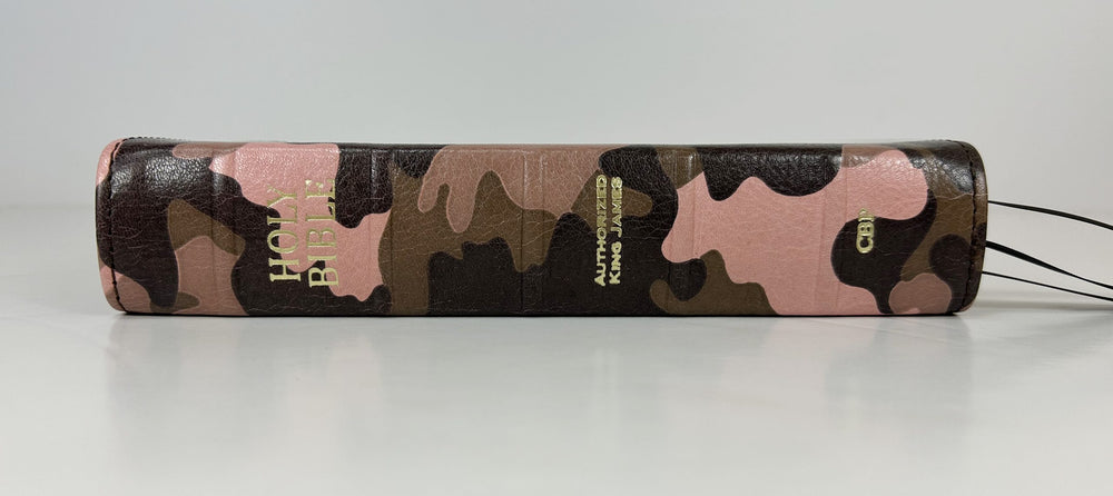Handsize Text Bible - Full-Grain Cowhide Series, Pink Camo