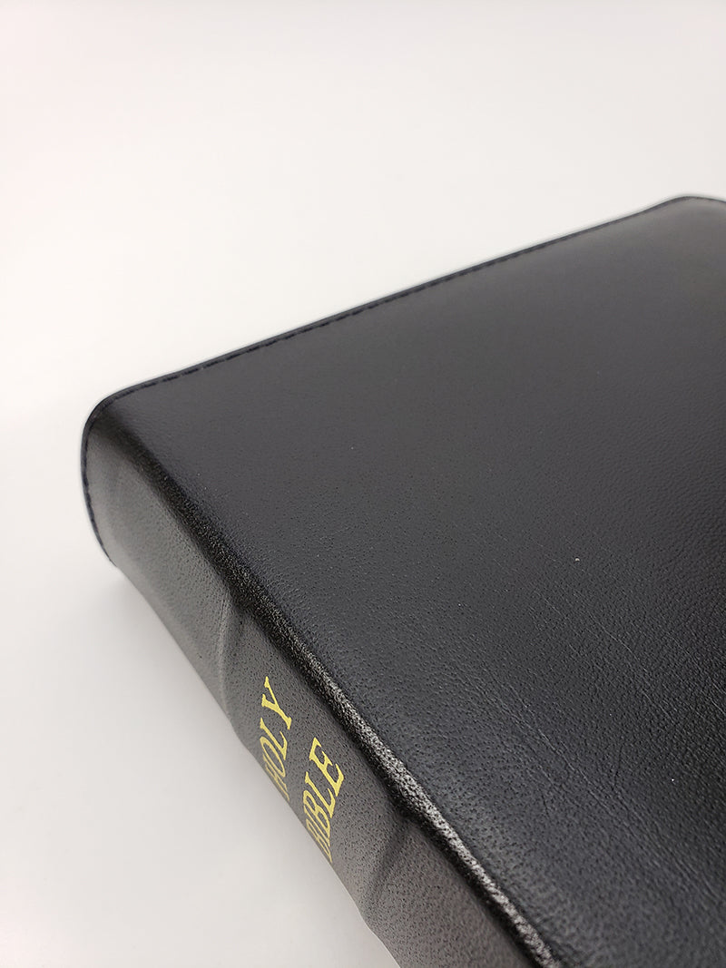 Biblia de referencia en turquesa de letra mediana en negro, de margen ancho - Serie Redentor, negra