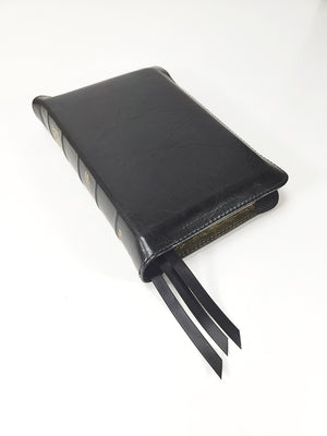 Biblia de Texto de Bolsillo - Serie Platino, Regaliz Negro Full Yapp