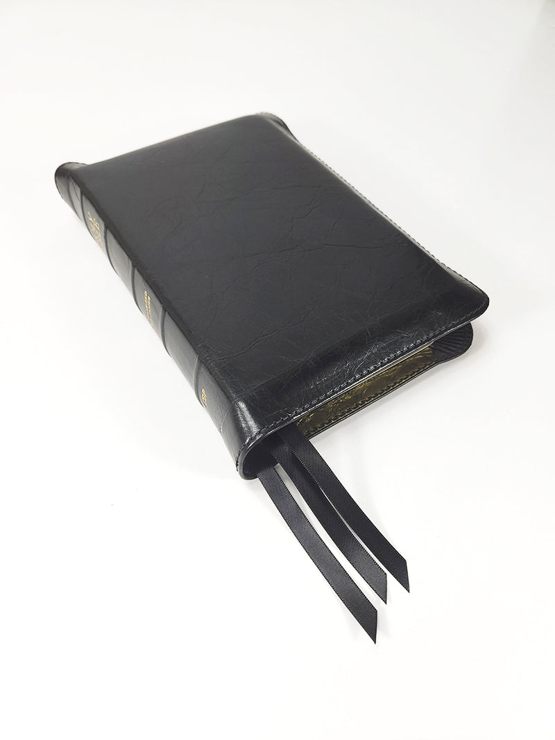 Artisan Sale! - Midsize Large Print Text Bible - Platinum Series, Full Yapp Black Licorice