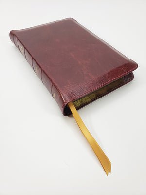 Midsize Notetakers Bible - Platinum Series, Full Yapp Cranberry Water Buffalo