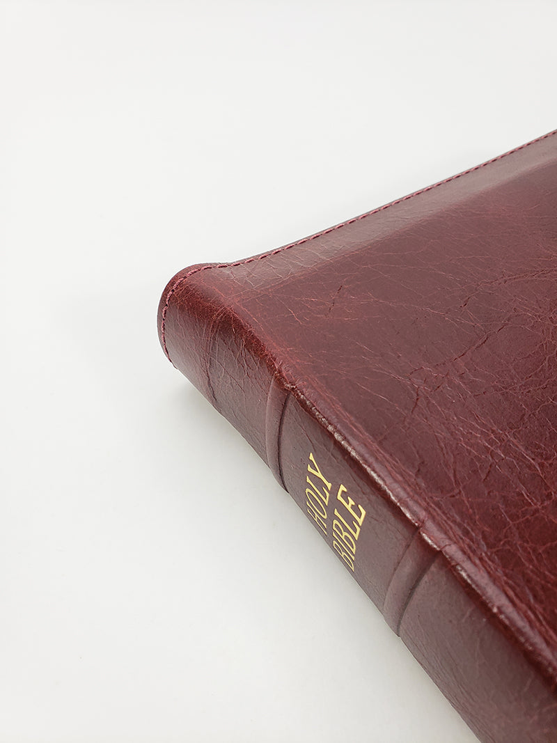 Handsize Text Bible - Platinum Series, Full Yapp Cranberry