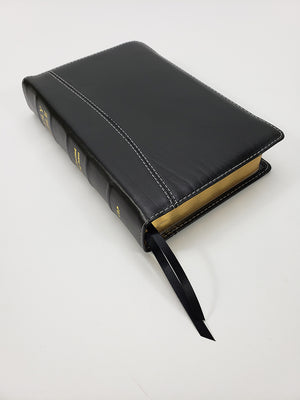 Handsize Classic Study Bible - Corporate Series, Black with White Threads