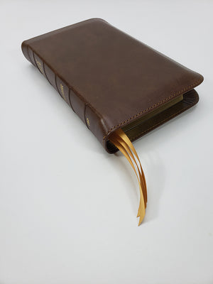 Handsize Classic Study Bible - Platinum Series, Full Yapp Milk Chocolate