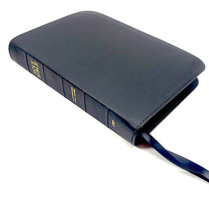 Midsize Large Print Reader's Edition - Platinum Series, Full Yapp, Black Licorice Water Buffalo