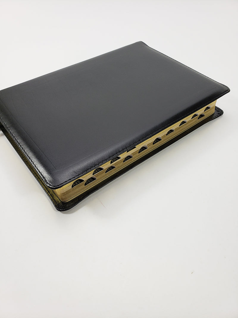Midsize Black Letter Turquoise Reference Bible - Corporate Series, Black - Indexed