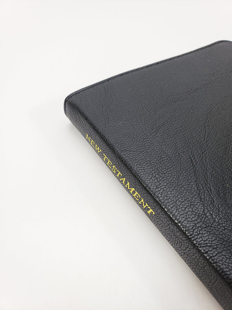 New Testament with Psalms and Proverbs - Faux Series, Black