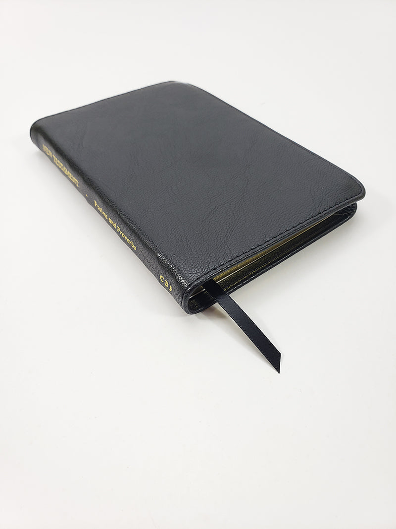 New Testament with Psalms and Proverbs - Faux Series, Black
