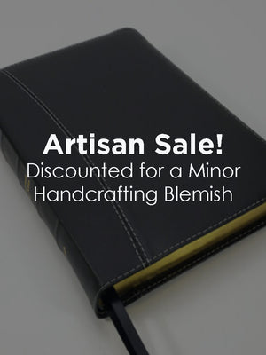 Artisan Sale! - Handsize Classic Study Bible - Corporate Series, Black with White Threads