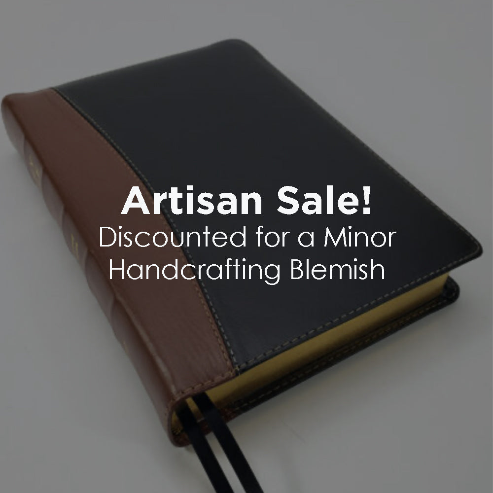 ¡Venta artesanal! - Biblia de estudio clásica de margen ancho mediana - Serie Corporativa, Negro y Marrón