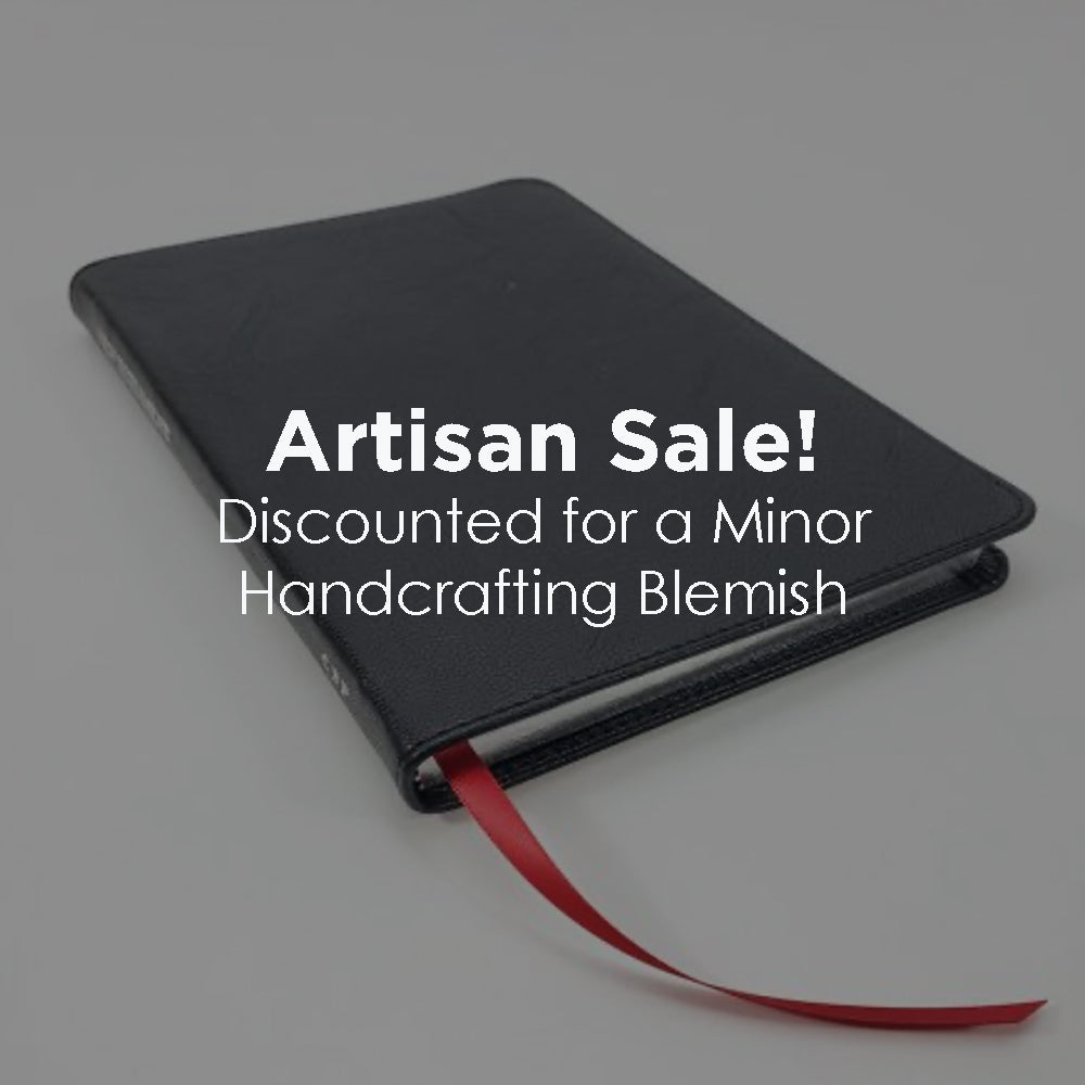 ¡Oferta artesanal! - Nuevo Testamento de letra grande - Serie Faux, negro con bordes plateados