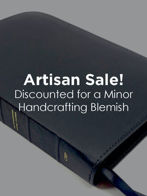 Artisan Sale! - Midsize Large Print Reader's Edition - Platinum Series, Full Yapp, Black Licorice Water Buffalo