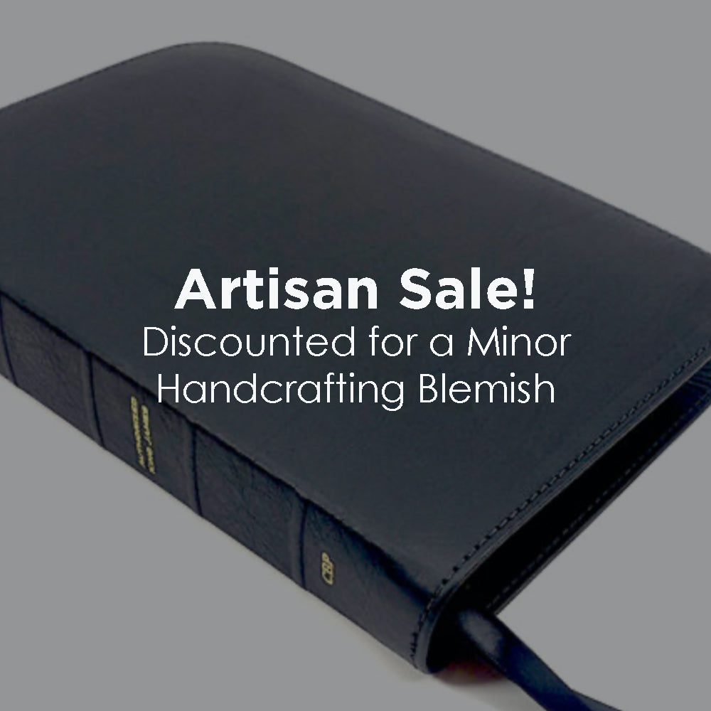 Artisan Sale! - Midsize Large Print Reader's Edition - Platinum Series, Full Yapp, Black Licorice Water Buffalo
